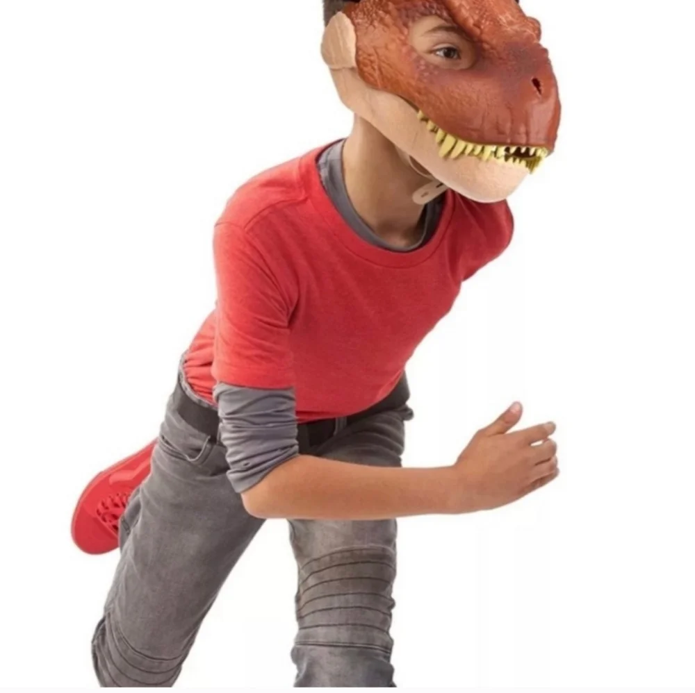 Jurassic World Tyrannosaurus Rex Mask Mattel T-Rex‎ Dinosaur Costume Brown GPH93